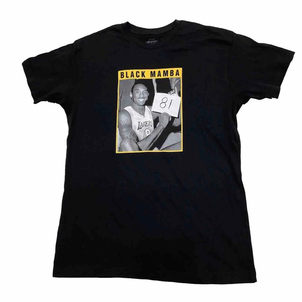 Looptify Kobe Bryant 81 Points Shirt Men M Black Mamba La Lakers Basketball Tee